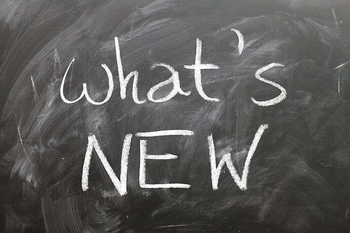 What's New written on a chalkboard.