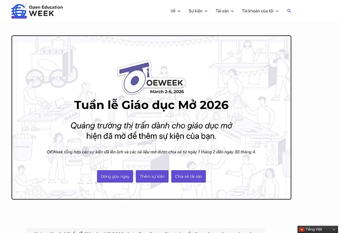 Open Education Week 2026 in Vietnamese the town square for open education, Now Open For Adding Your Events