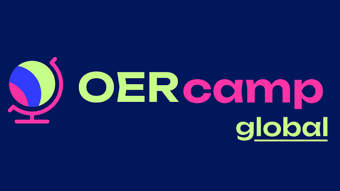 2025 OERcamp global – Logo global Version-dunkel Hintergrund