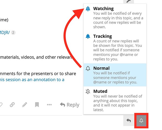 notification settings per topic