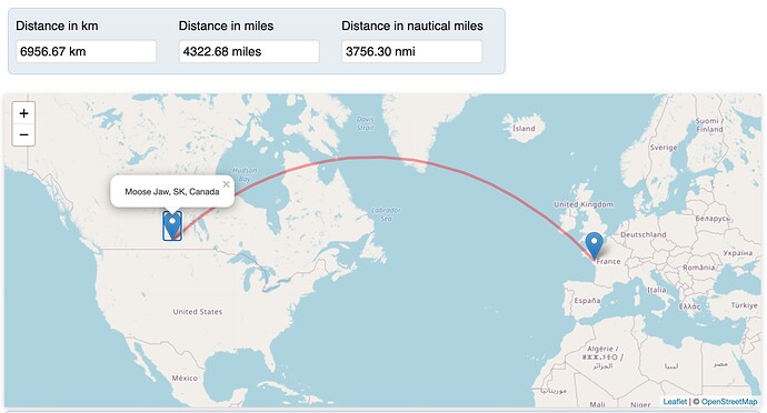 map-distance