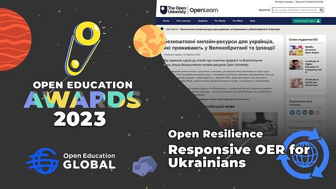 Open Resilience Award: Responsive OER for Ukrainians