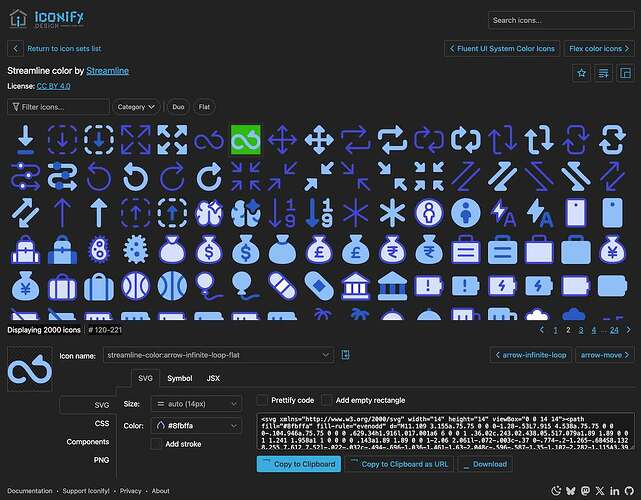 Screen full of design icons
