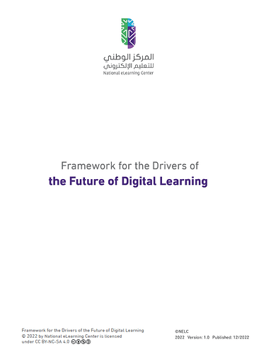 Framework for the Drivers of the Future of Digital Learning