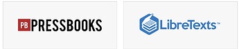 logos for Pressbooks and LibreTexts