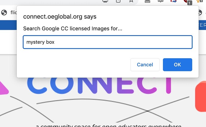 search on google CC licensed images for mystery box