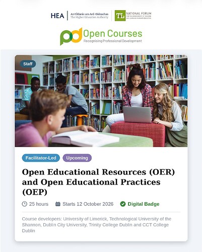OER and OEP open course promo banner