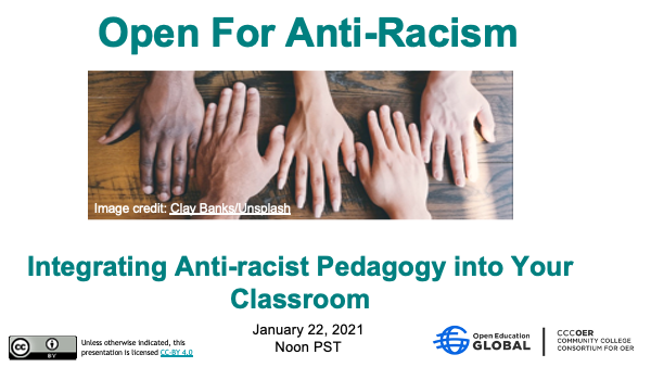 Jan 22 OFAR Integrating Anti-racist Pedagogy into Your Classroom