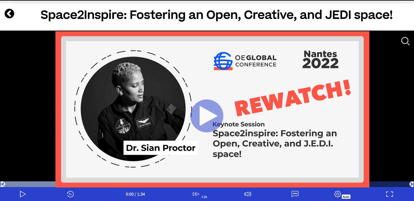 Rewatch Dr Sian Proctor's Space2Inspire keynote