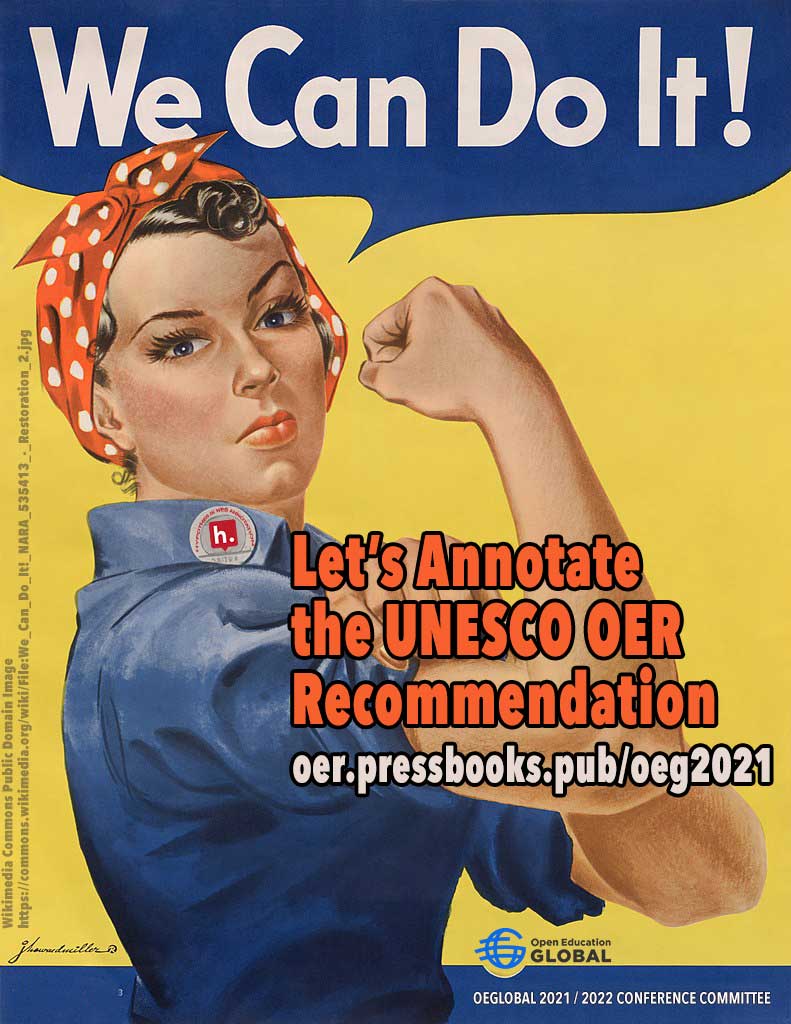 We can Do It! Let's Annotate the UNESCO OER Recommendation