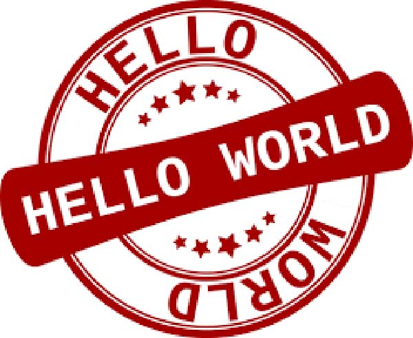 Hello World in a logo like image