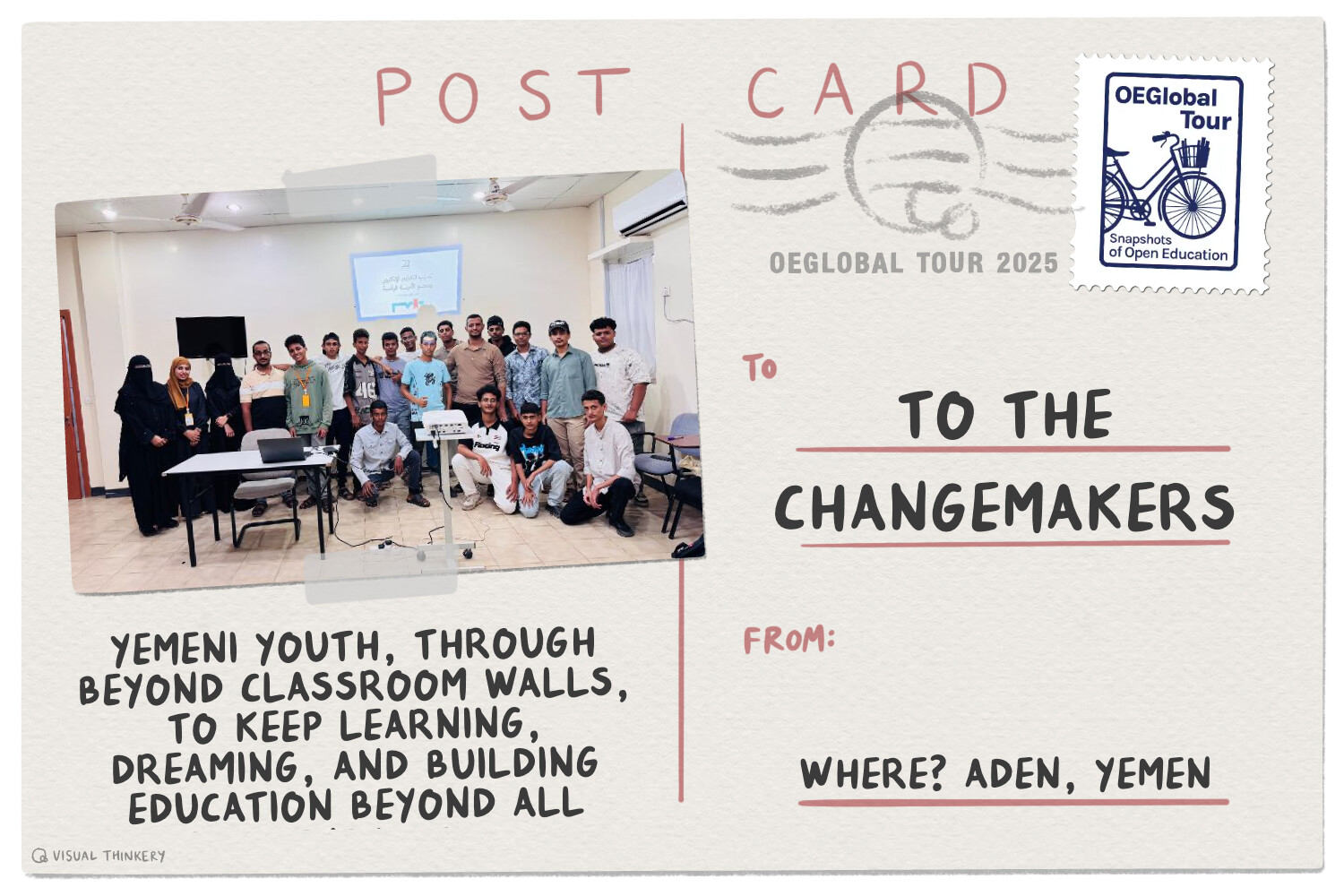 To the changemakers postecard