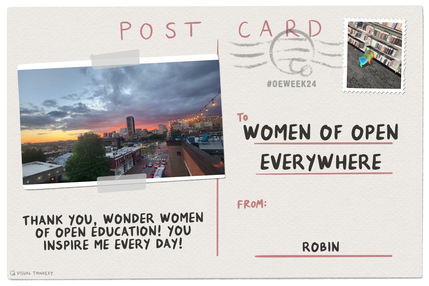 Postcard robin
