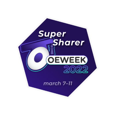 Open Education Global - Open Education Week 2022 Super Sharer - 2022-03-21