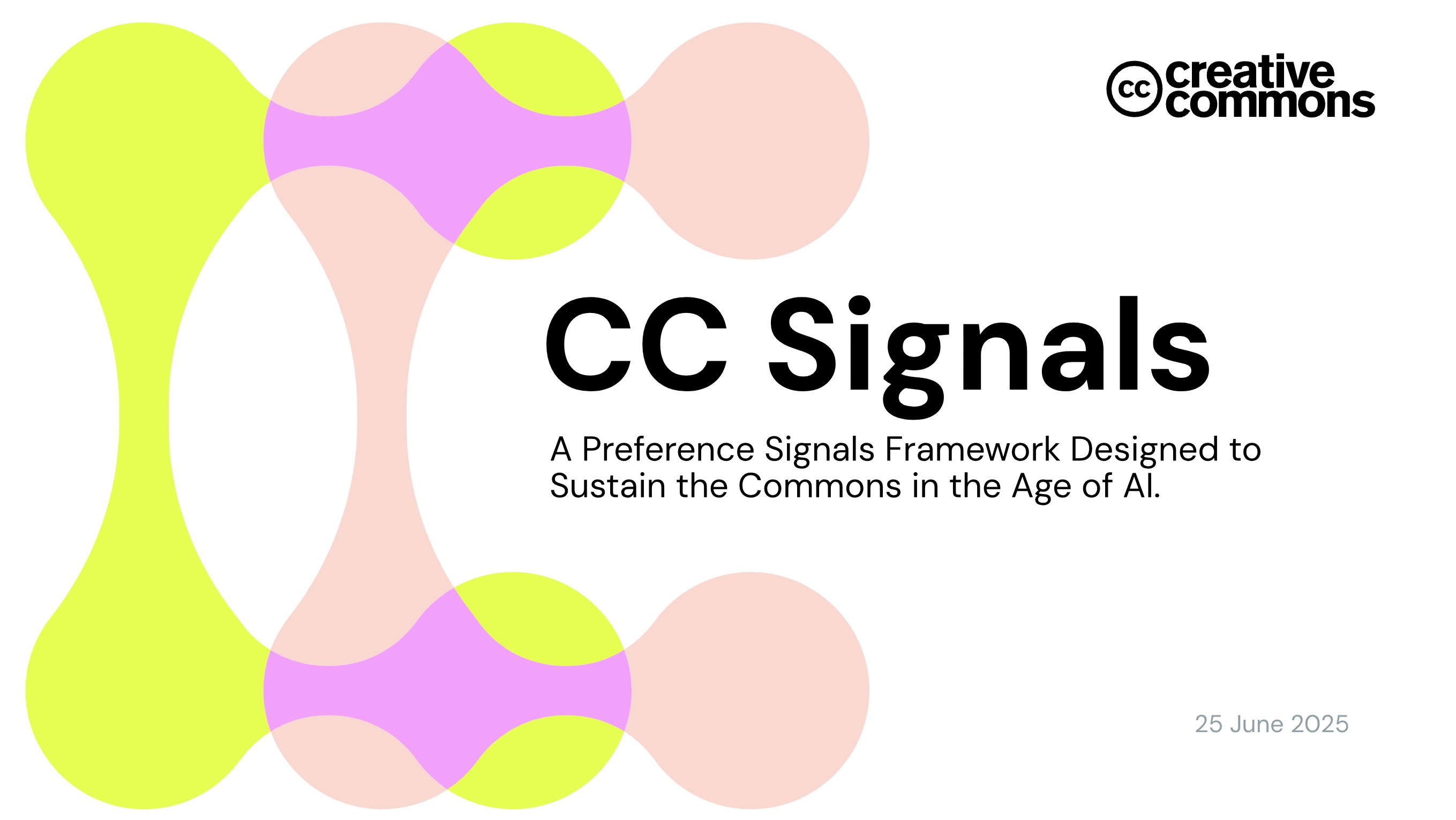 CC Signals A Preference Signals Framework Designed to Sustain the Commons in the Age of AI.